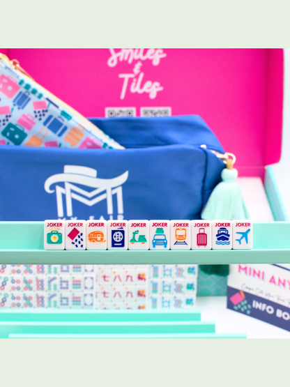 MINI TRAVEL MAHJONG Tile Set |  Mini Anywhere Series  |  White