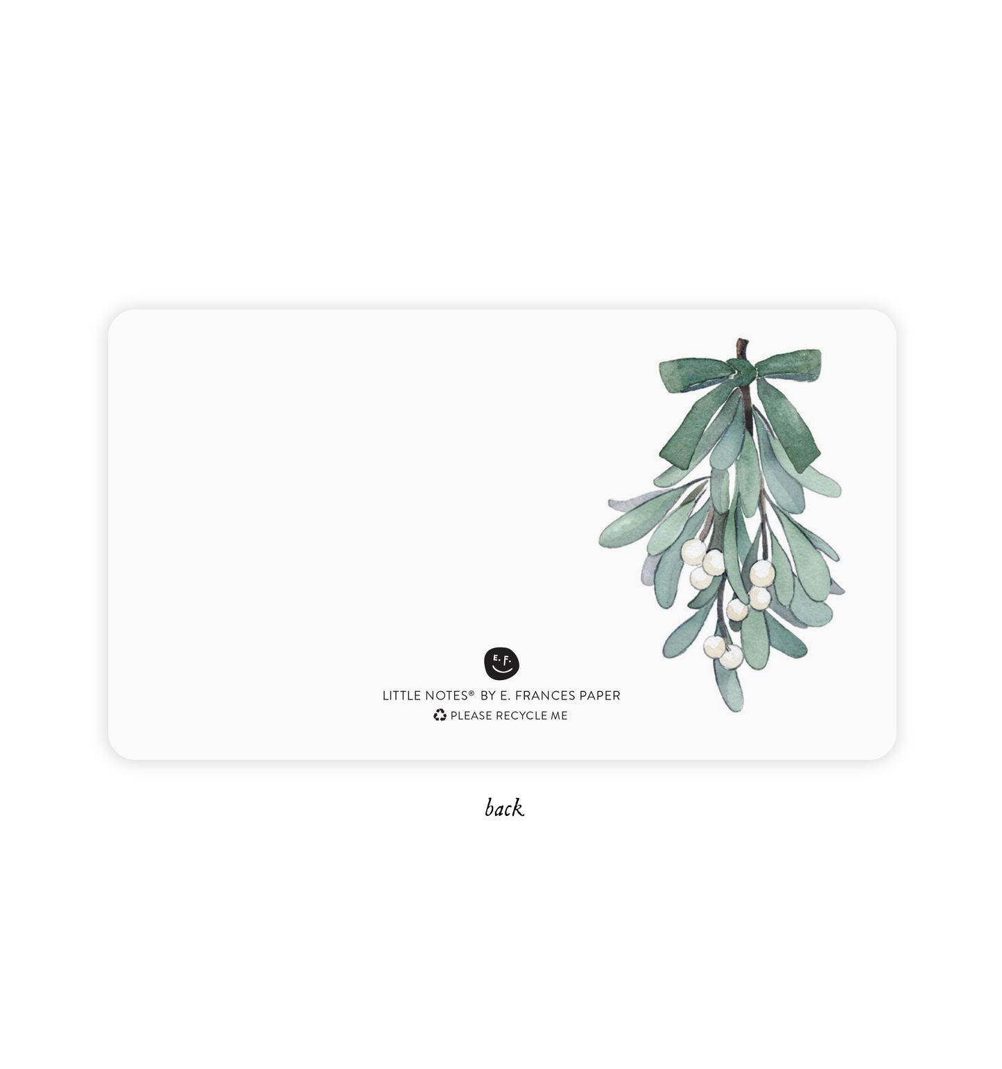 Mistletoe Little Notes® – Mini Notecard Pack, Set of 5