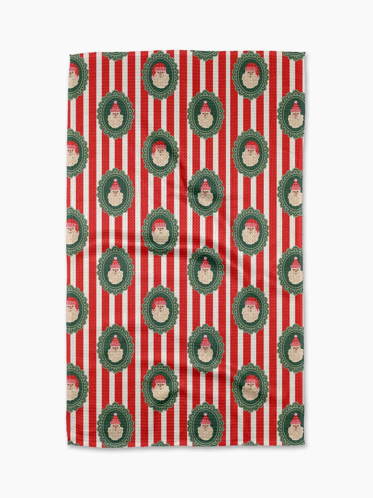 Striped Santa Tea Towel