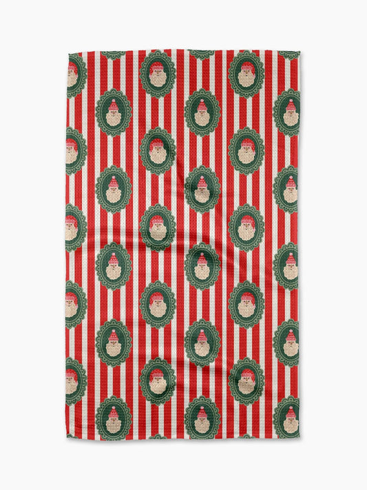 Striped Santa Tea Towel
