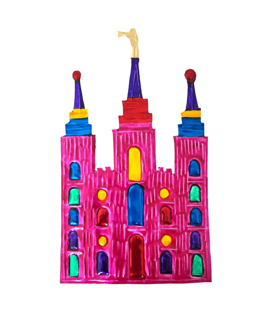 Tin Salt Lake Temple - Colorful Finish