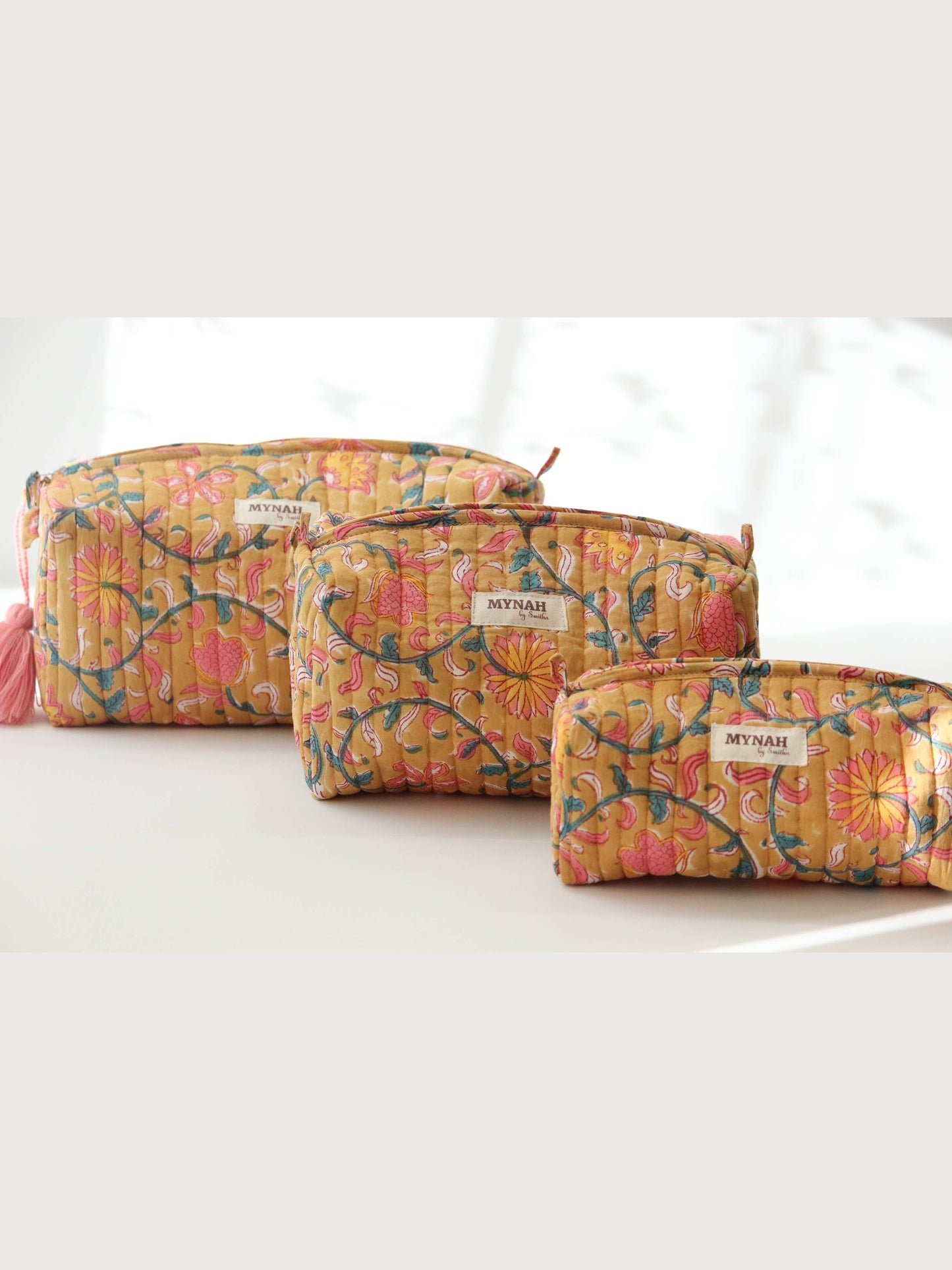 Henna vines print travel/makeup/organizer/bag-Set of 3