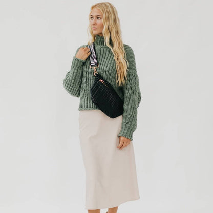 Westlyn Woven Bum Bag Wholesale - NEW COLOR ADDED!: Checkered Emerald
