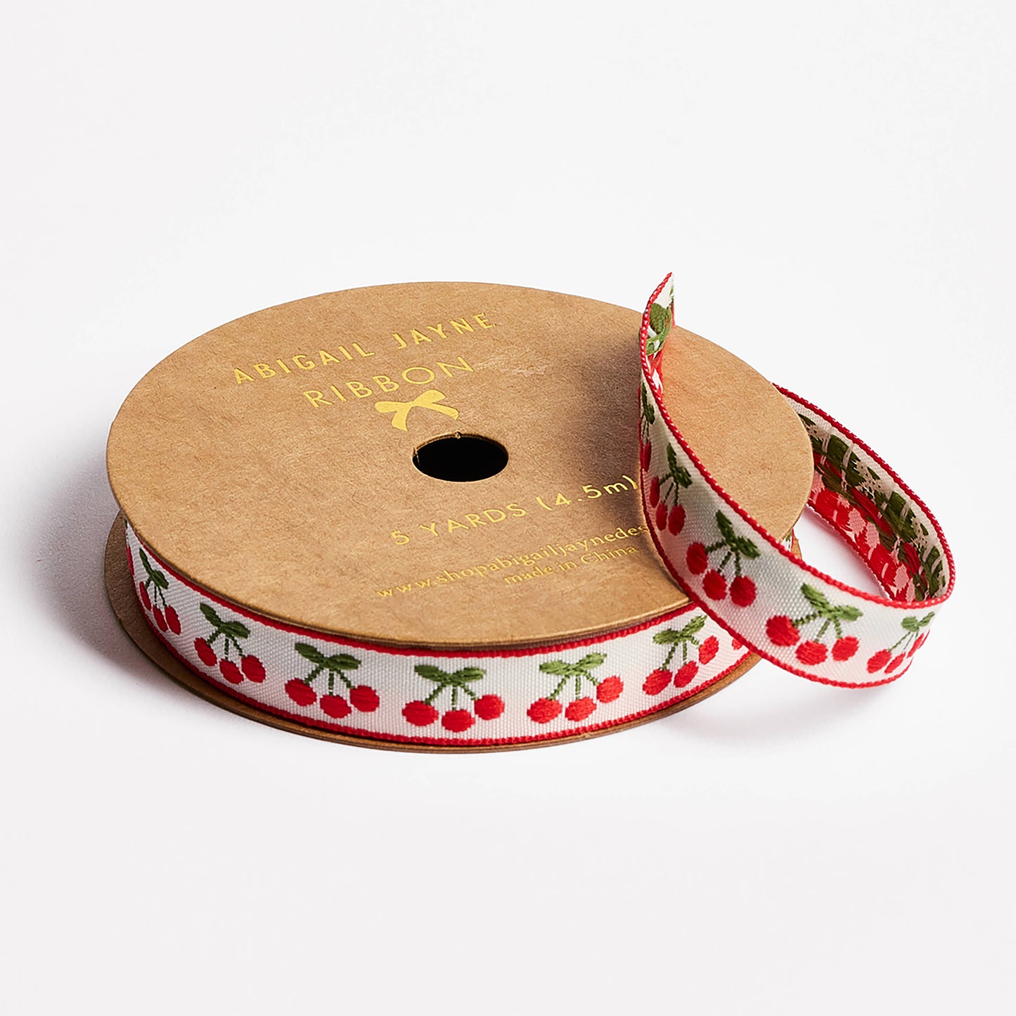 Cherry Woven Ribbon