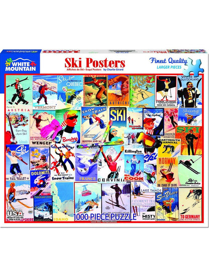 Ski Posters (932pz) - 1000 Piece Jigsaw Puzzle