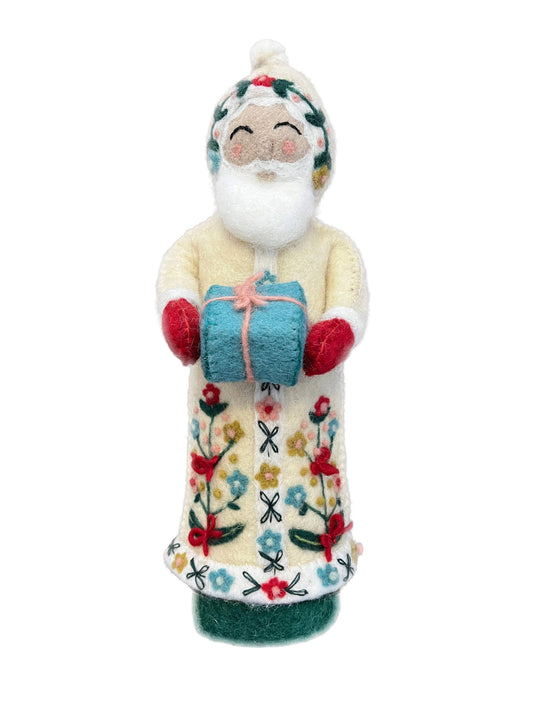 Santa Mantel Topper (White)