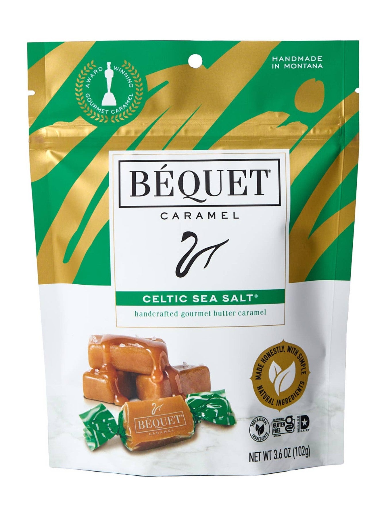 Béquet Gourmet Caramel 3.6 oz Pouch: Celtic Sea Salt