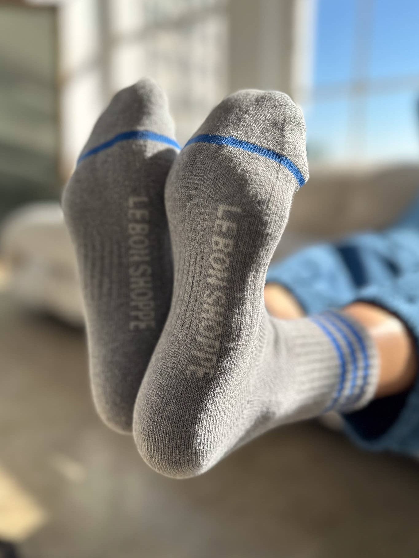 Girlfriend Socks: Bright Grey