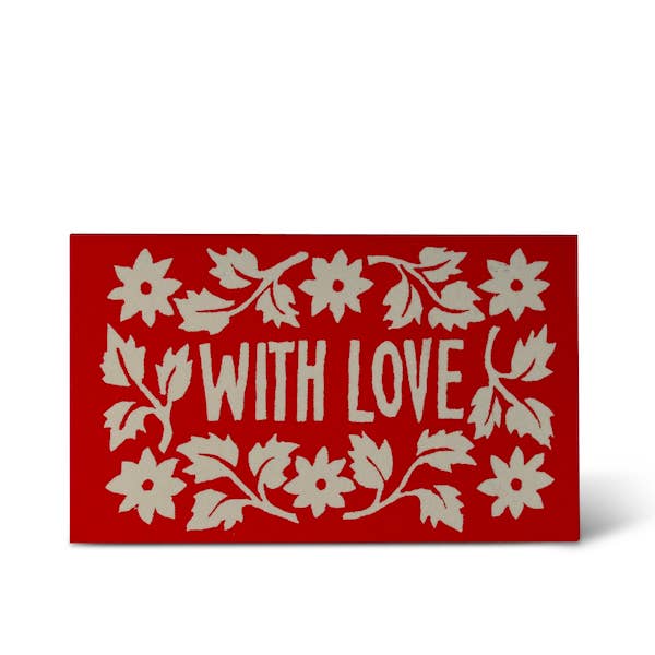 Pack of Leaves and Stars Gift Cards Bright Red