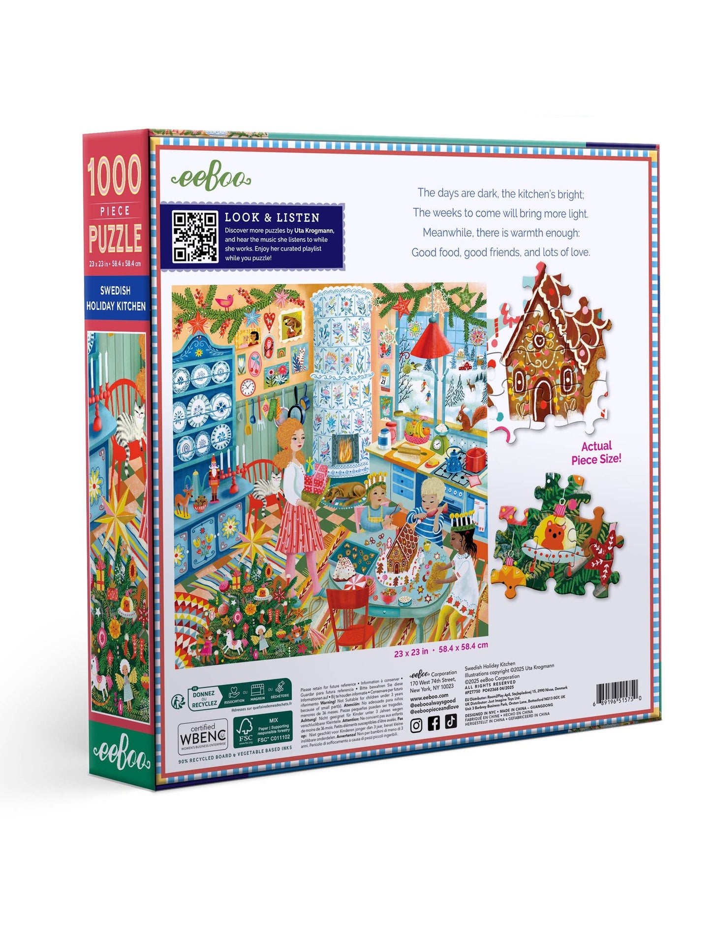 eeboo Swedish Holiday Kitchen 1000 Piece Puzzle