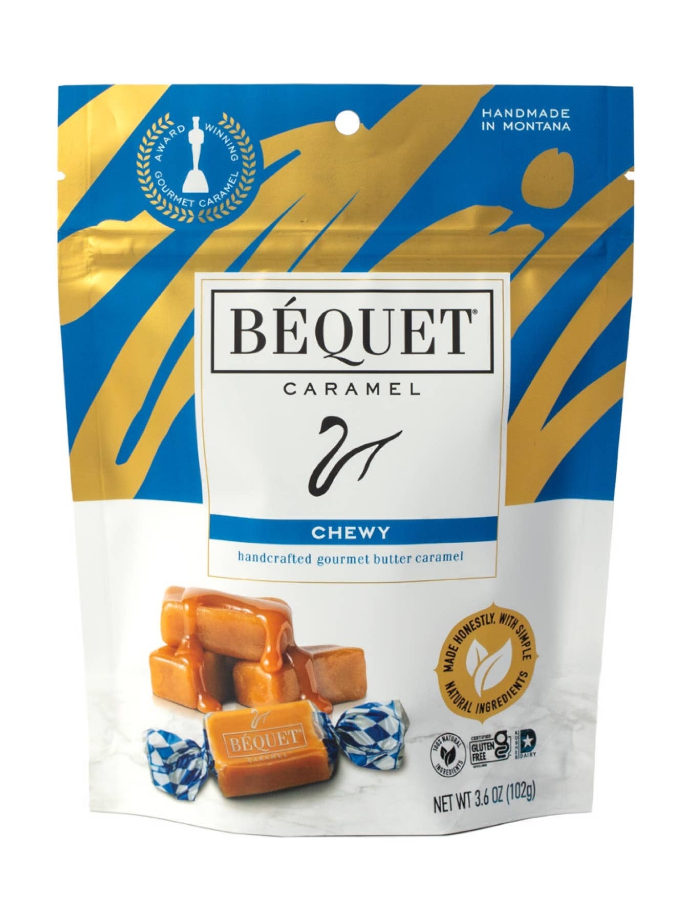 Béquet Gourmet Caramel 3.6 oz Pouch: Celtic Sea Salt
