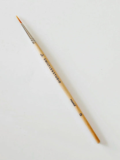 Watercolor paintbrush set of five wood brushes