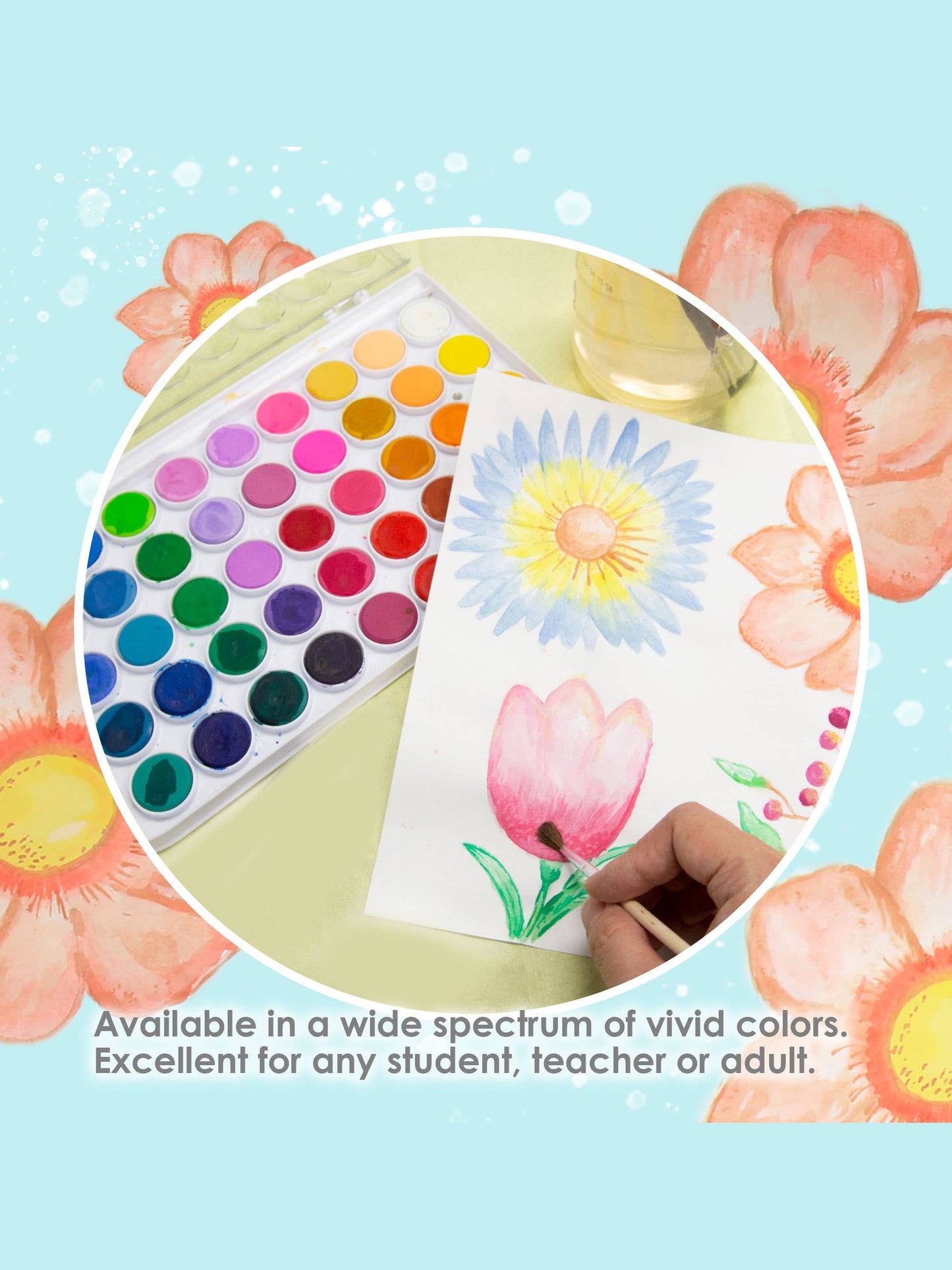 Watercolor w/ Brush 48 Colors