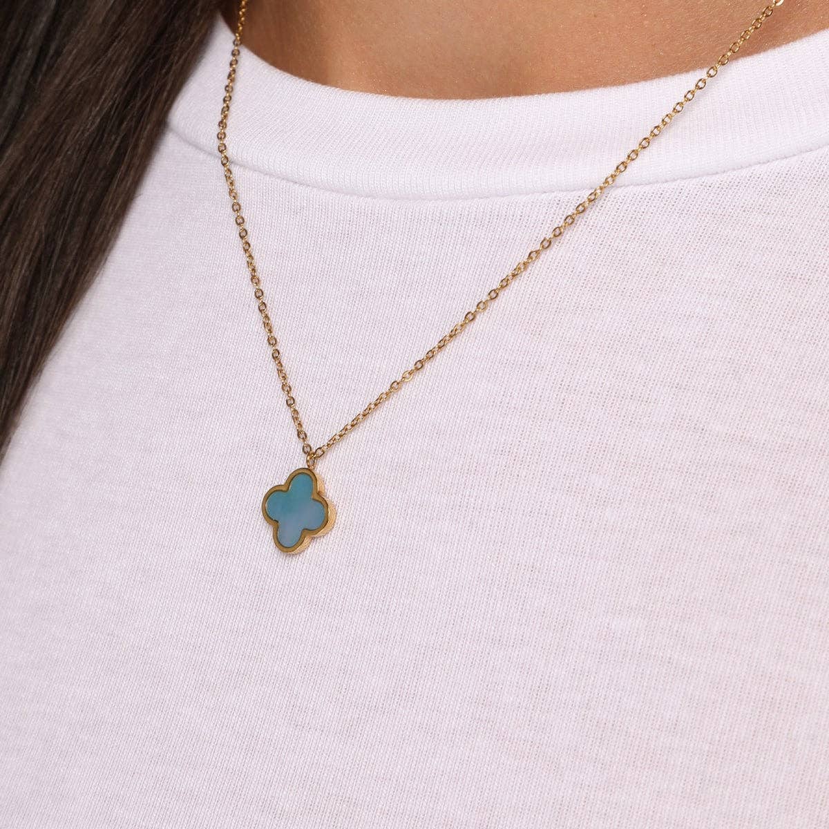 Sky Clover Necklace | 18K gold-plated: Gold