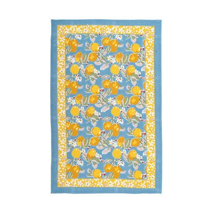 Citron Blue & Yellow Tea Towel 20x30