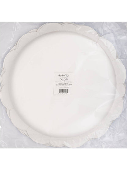 PEM1042 - Pembroke Cream with Blue Edge 12" Paper Plate