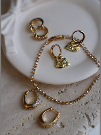 STARBURST HEART HUGGIES: Gold