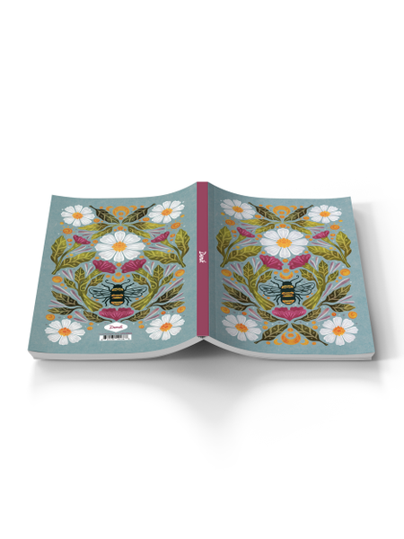 Honeybee Tea  Soft Touch Classic Layflat Notebook Journal