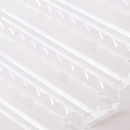20" Clear Acrylic Scalloped Mahjong Rack & Pushers | Premium American Mahjong Rack Set: Clear