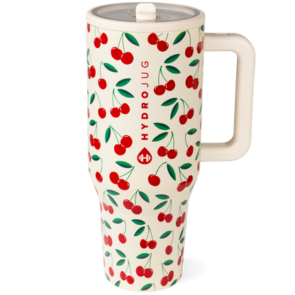 HydroJug Cherries 40 oz Traveler Tumbler