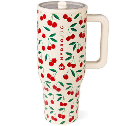HydroJug Cherries 40 oz Traveler Tumbler