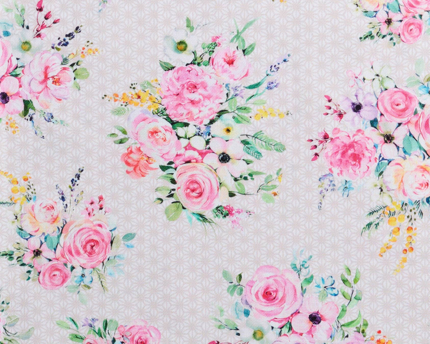 Tote Bag 100% Cotton - Sweet Rose Lavender -Lush - 14" x 17"
