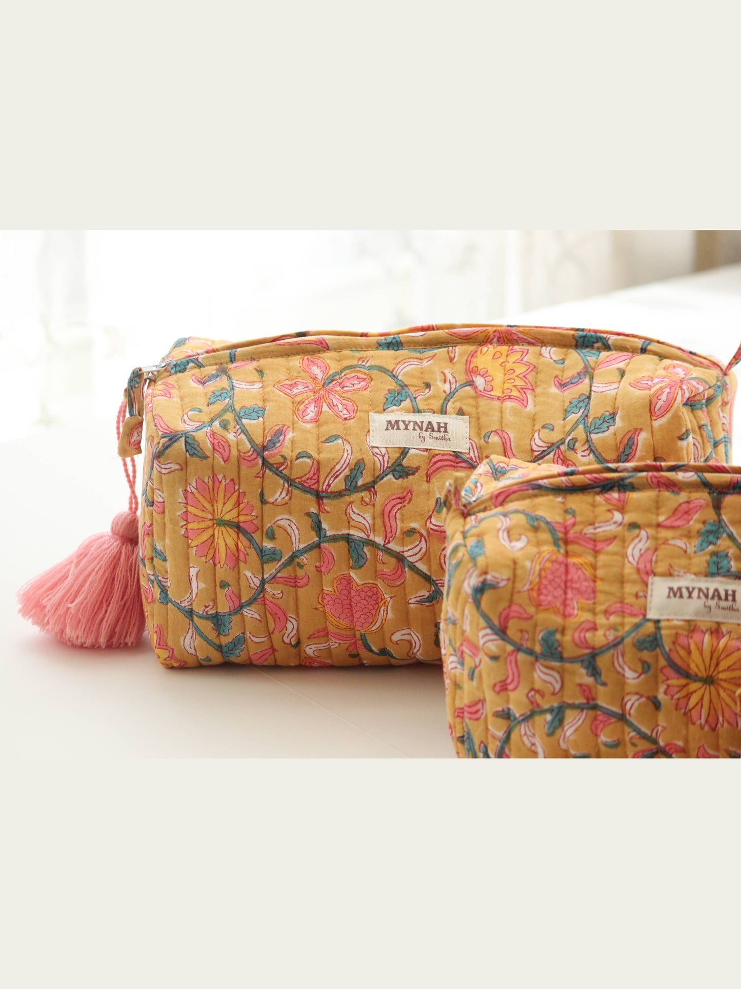 Henna vines print travel/makeup/organizer/bag-Set of 3