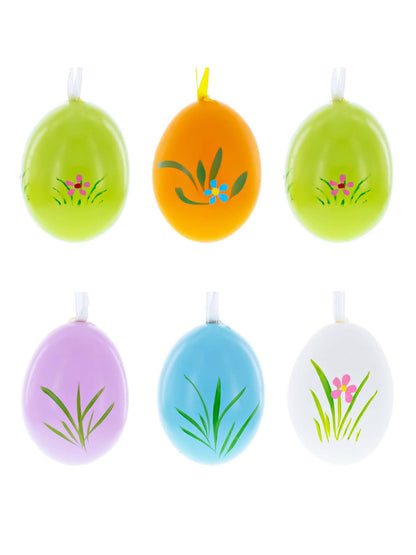 Set of 6 Real Eggshell Bunny and Friends Easter Egg Ornaments
