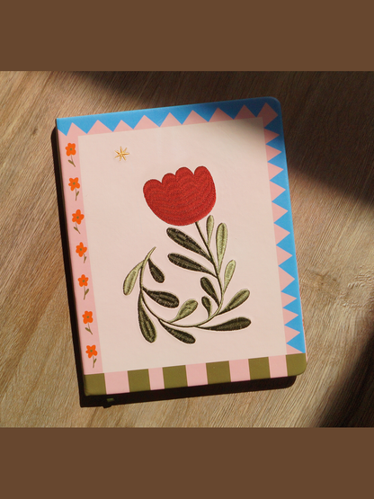Star Tulip Embroidered Medium Hardcover Sketchbook