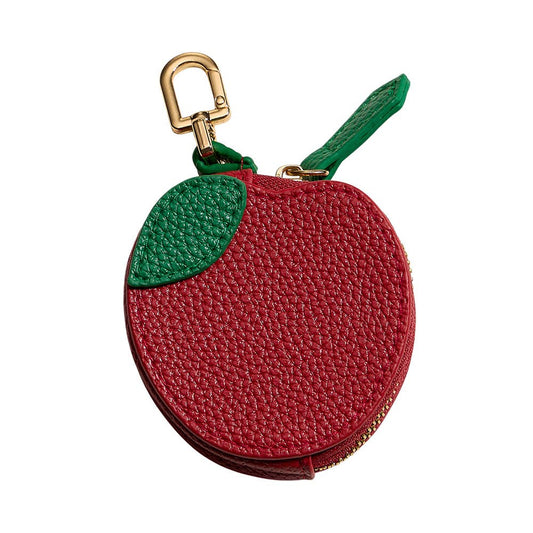 Genuine Leather Apple Coin Purse / Keychain / Bag Charm