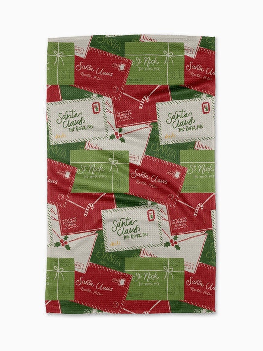 Christmas Letter Pile Tea Towel