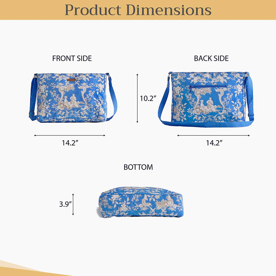 Hand Bag  Cotton for Everyday/Daily Use - Joli Jouy - Blue