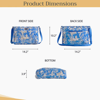 Hand Bag  Cotton for Everyday/Daily Use - Joli Jouy - Blue