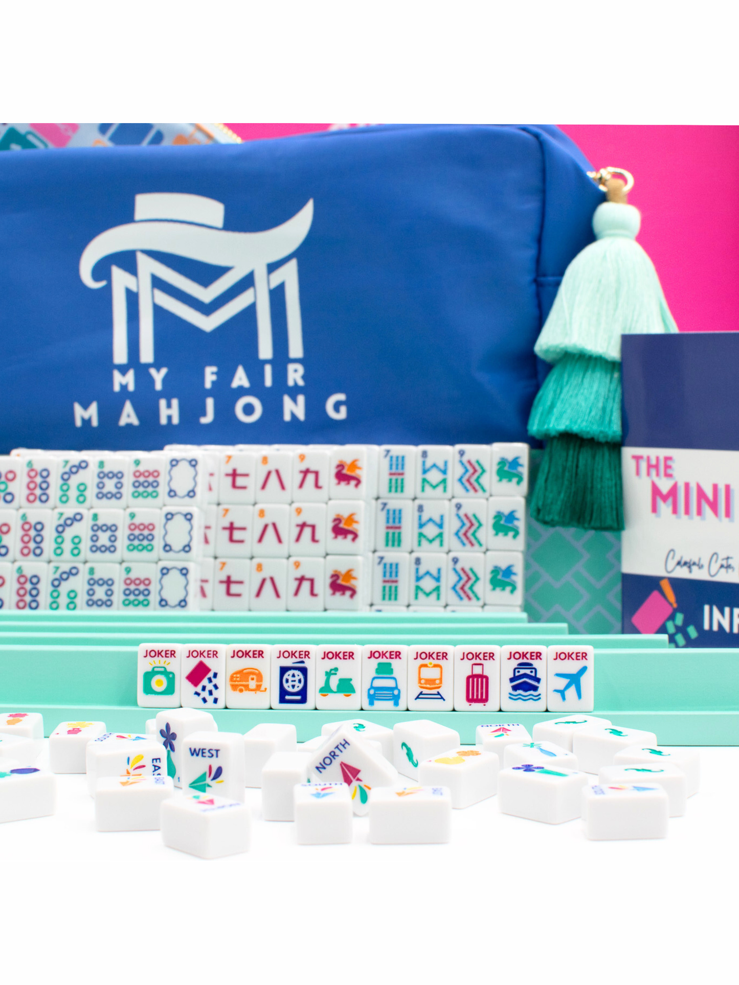 MINI TRAVEL MAHJONG Tile Set |  Mini Anywhere Series  |  White