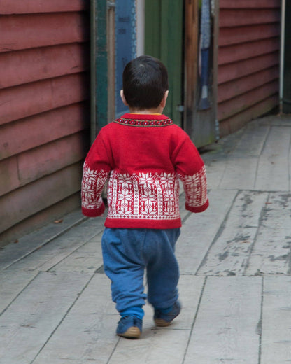 Ulriken Children's Sweater: Red