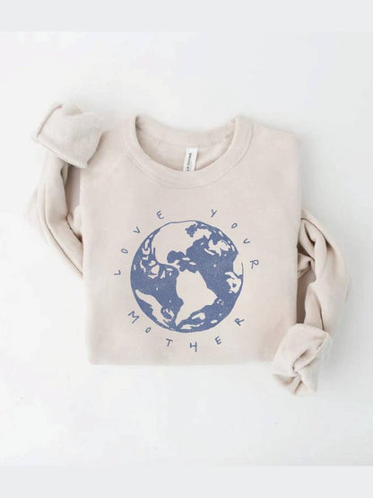 LOVE YOUR MOTHER Graphic Sweatshirt: HEATHER DUST