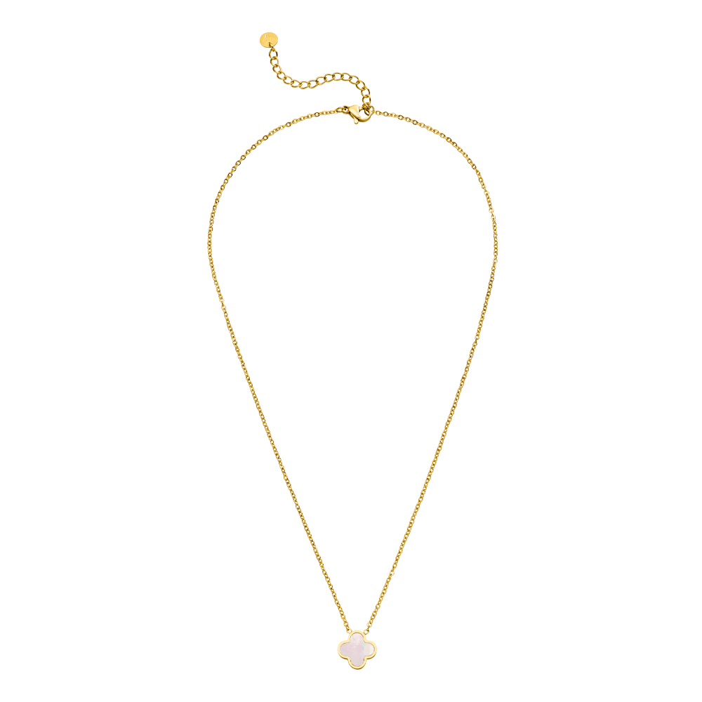 Clover mother-of-pearl necklace | 18K gold plated: Gold