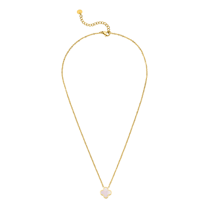 Clover mother-of-pearl necklace | 18K gold plated: Gold
