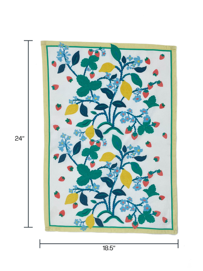 Kitchen | Strawberry Hill Floral Tea Towel | 100% Cotton