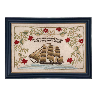 Let Your Heart Be Like The Sea Needlepoint Framed PRINT
