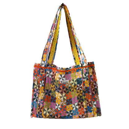 Calico Quilted Tote