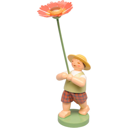 Boy with Helenium Flower by Wendt & Kuhn