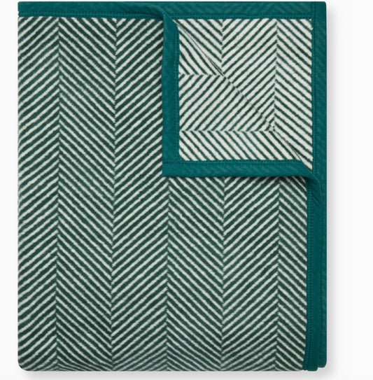 ChappyWrap Harborview Herringbone Evergreen Blanket
