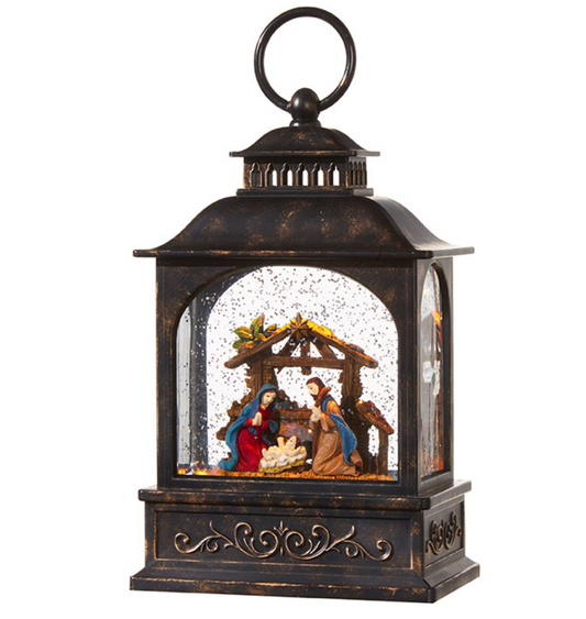 8.5" Nativity Lighted Water Lantern