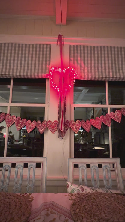 Electric Iron Heart 13.75"H  (red, warm white or flashing option)