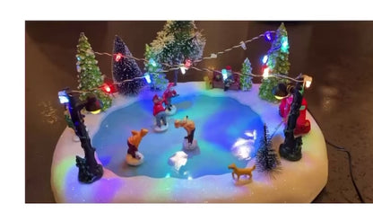 Magical Lighted Skating Scene