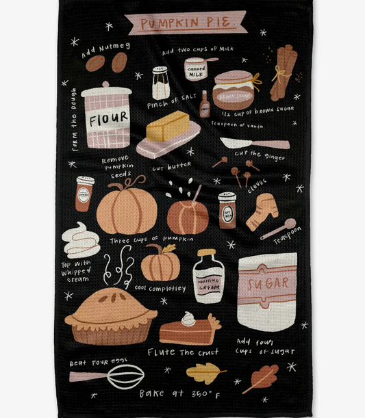 Geometry Pumpkin Pie Tea Towel