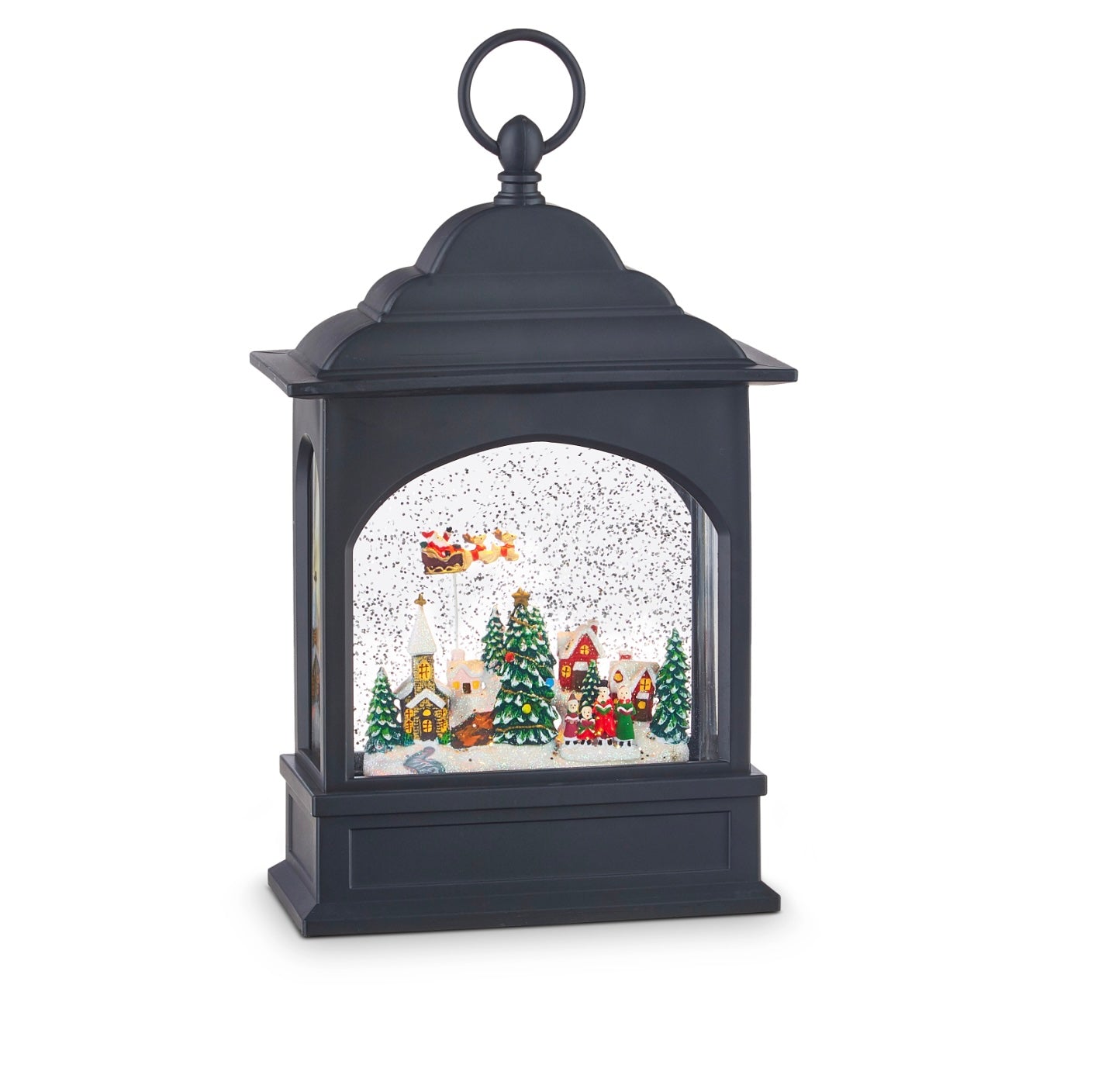 11" Flying Santa Lighted Water Lantern