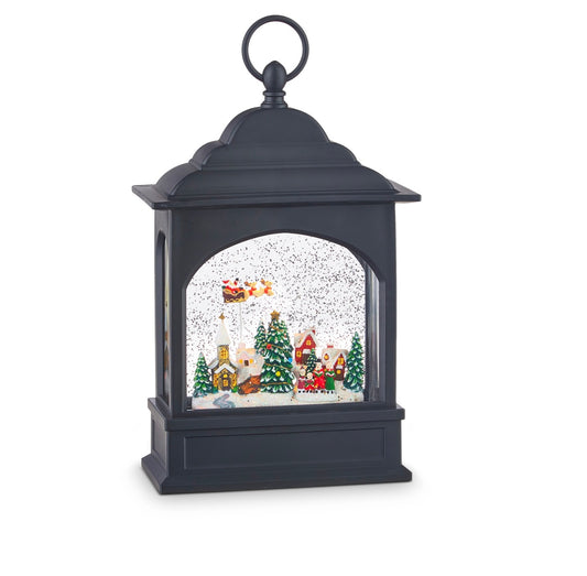 11" Flying Santa Lighted Water Lantern