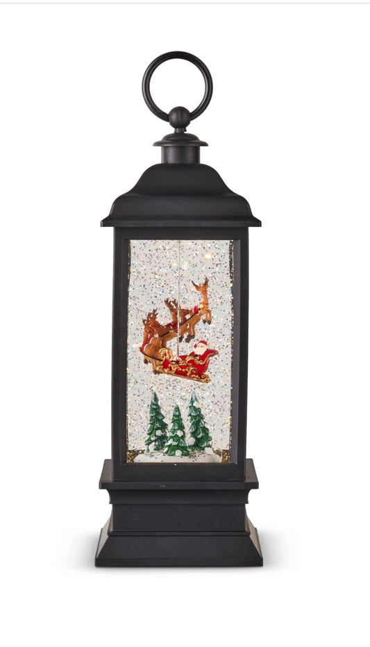 11" Santa Flying Animated Water Lantern